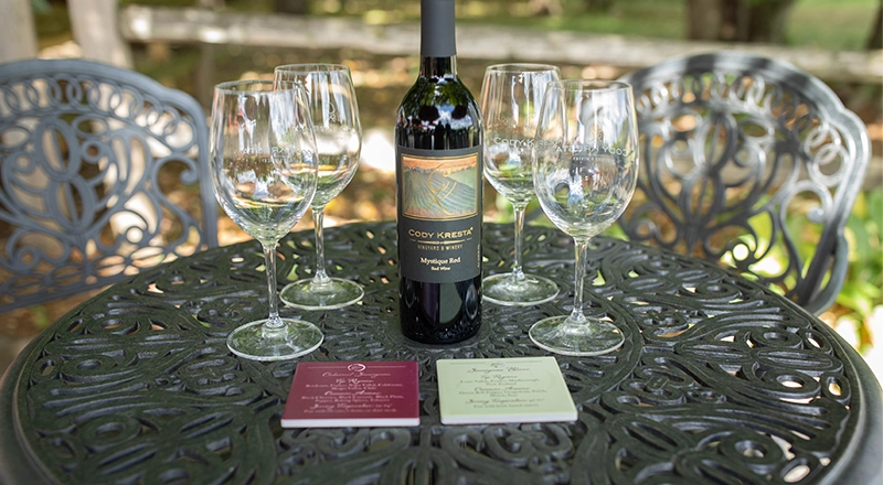 Wine Spencer Coasters with glasses bottle of wine